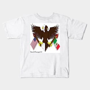 double-headed eagle who holds the flags that act a Kids T-Shirt